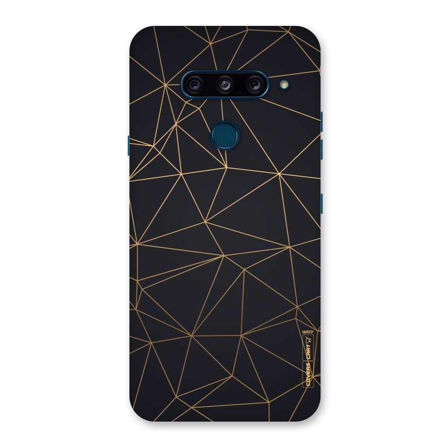 Black Golden Lines Back Case for LG  V40 ThinQ
