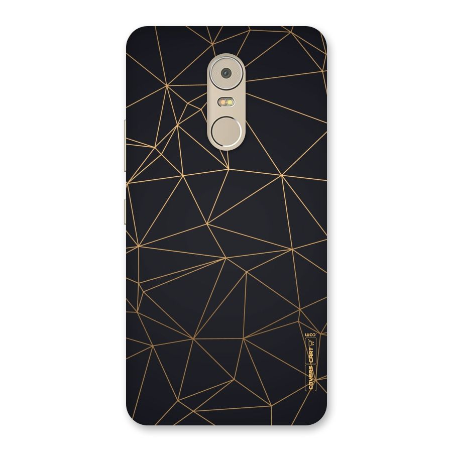 Black Golden Lines Back Case for Lenovo K6 Note