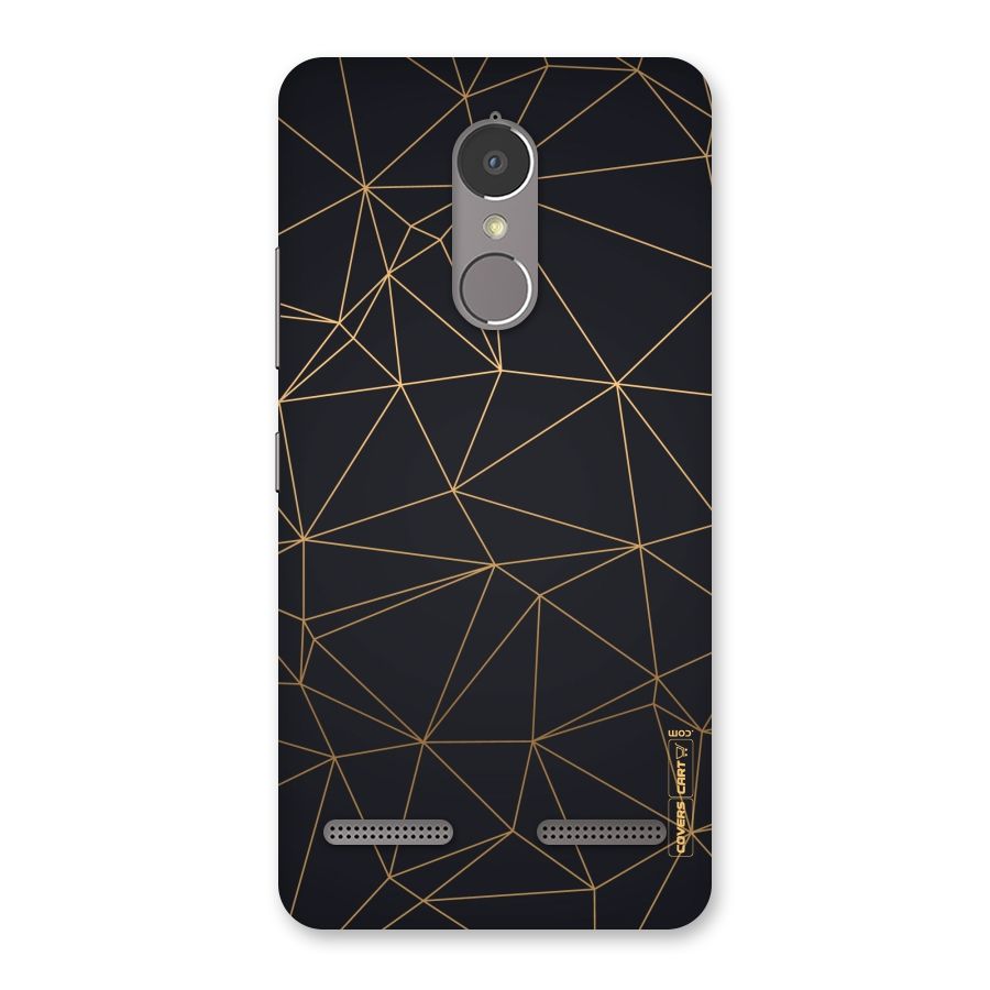 Black Golden Lines Back Case for Lenovo K6 Power