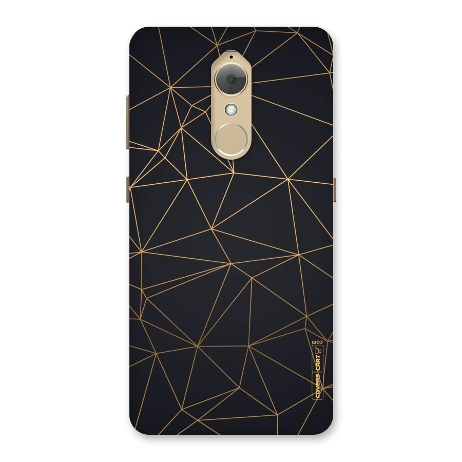 Black Golden Lines Back Case for Lenovo K8