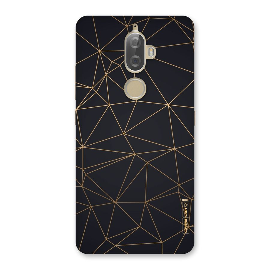 Black Golden Lines Back Case for Lenovo K8 Plus