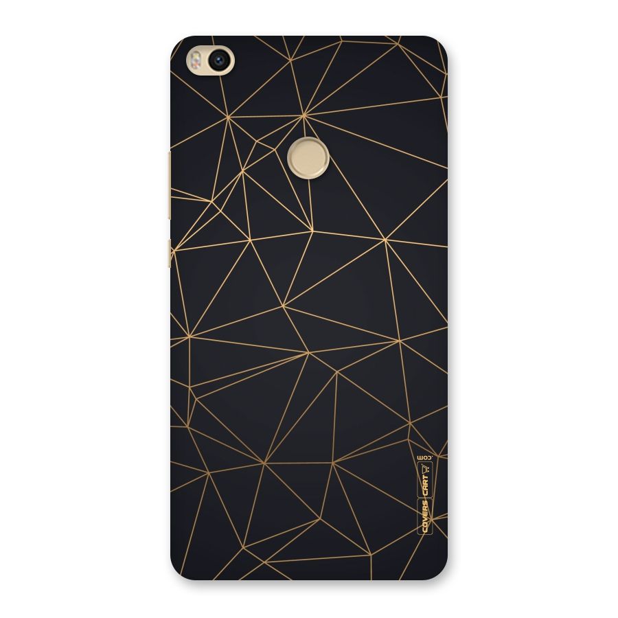 Black Golden Lines Back Case for Mi Max 2