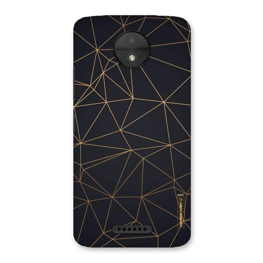 Black Golden Lines Back Case for Moto C
