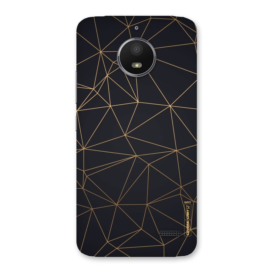 Black Golden Lines Back Case for Moto E4