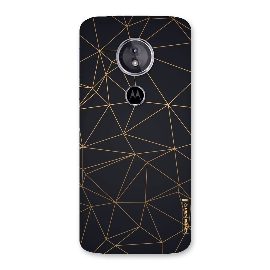 Black Golden Lines Back Case for Moto E5