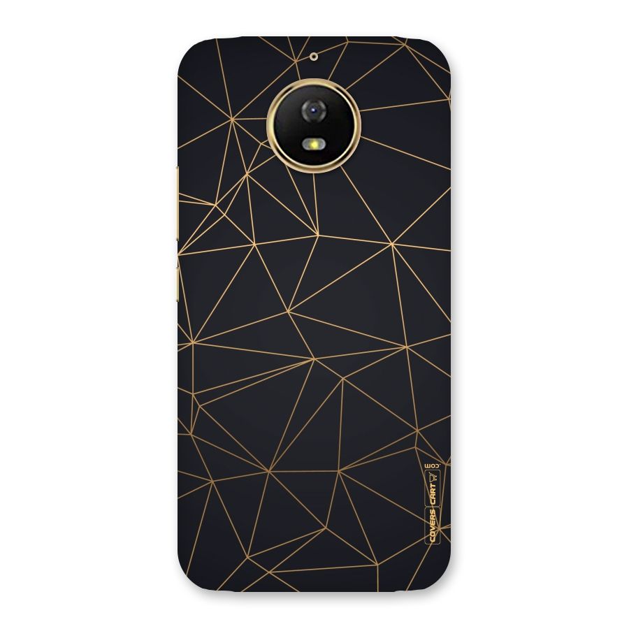 Black Golden Lines Back Case for Moto G5s