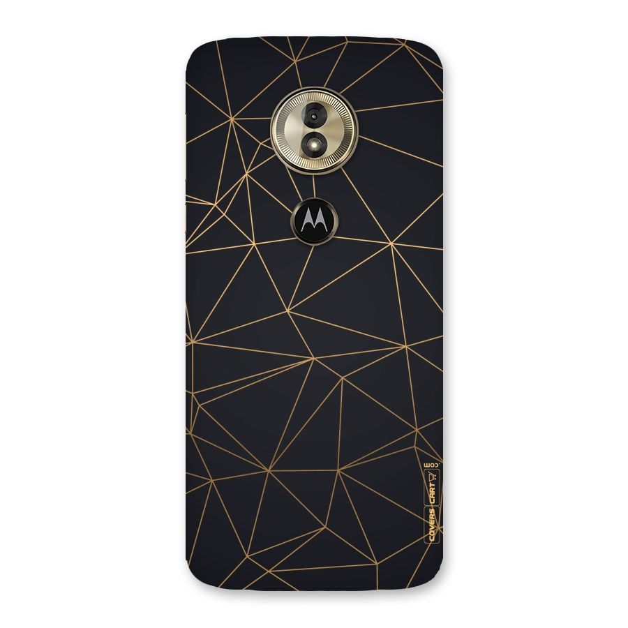 Black Golden Lines Back Case for Moto G6 Play