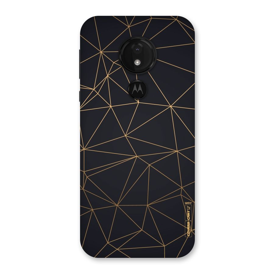 Black Golden Lines Back Case for Moto G7 Power