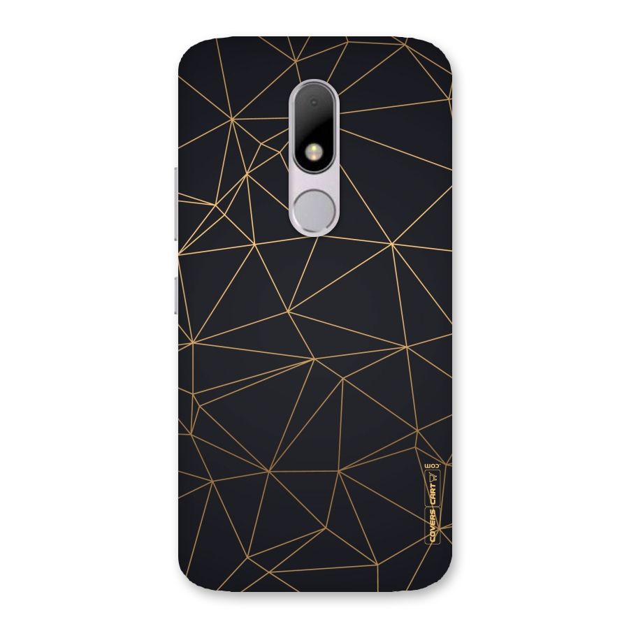 Black Golden Lines Back Case for Moto M