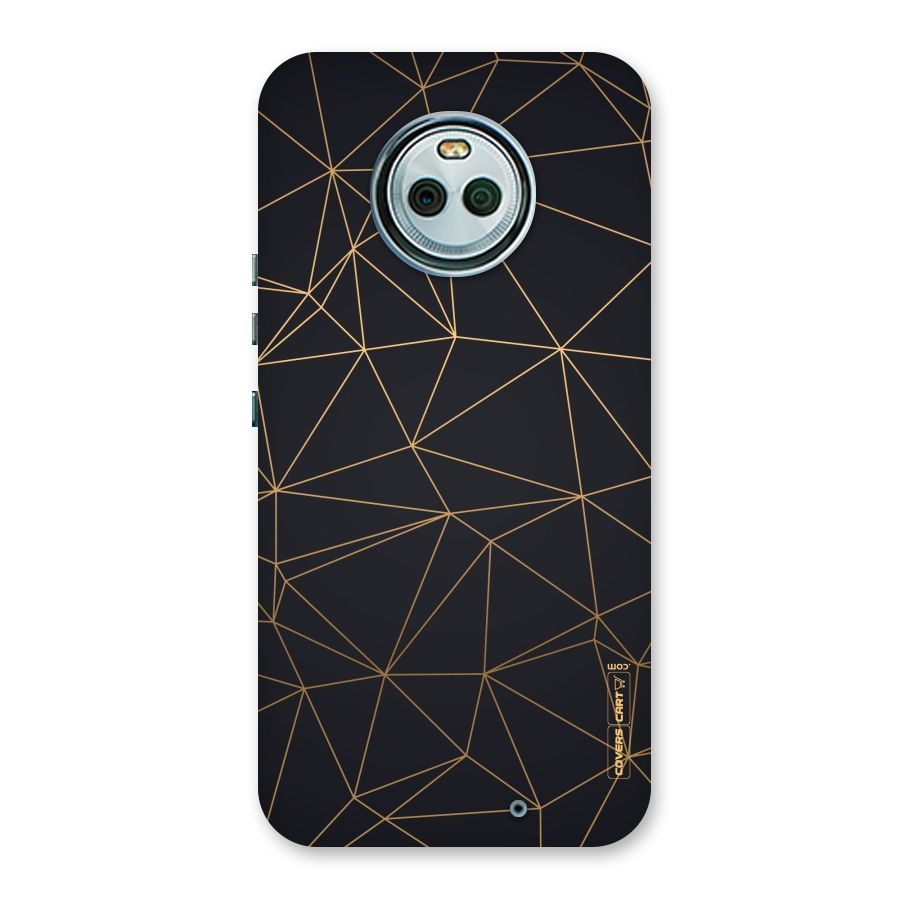 Black Golden Lines Back Case for Moto X4