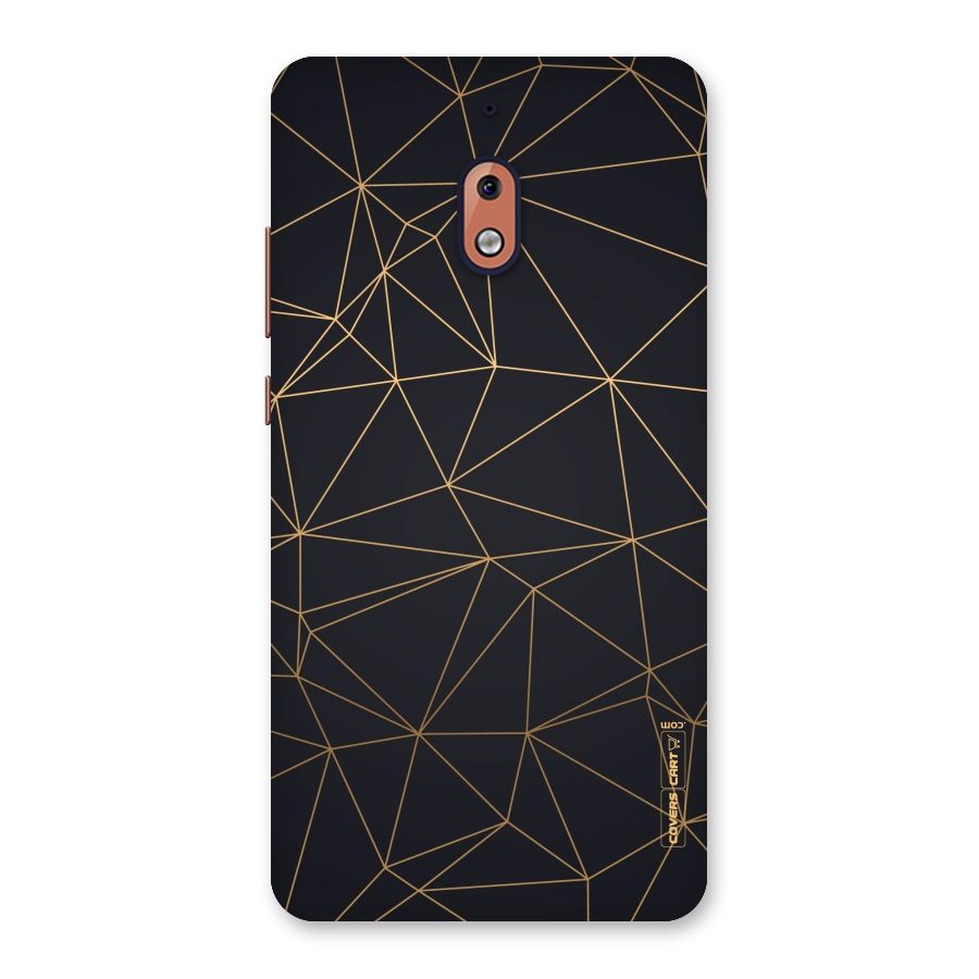 Black Golden Lines Back Case for Nokia 2.1