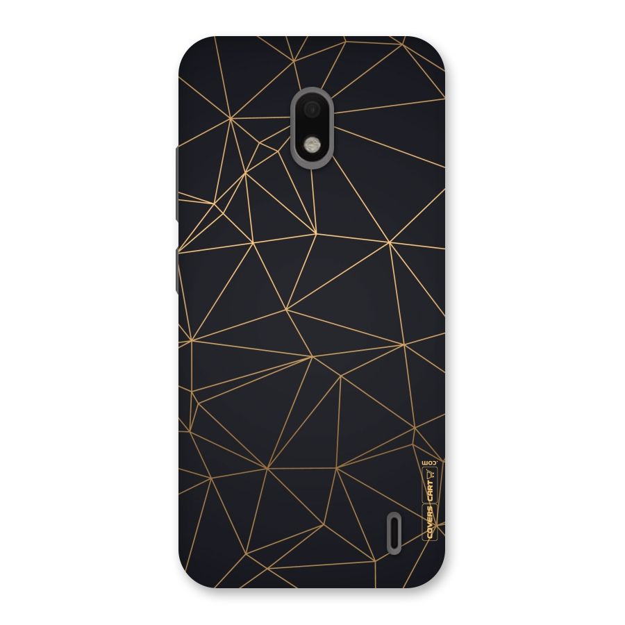Black Golden Lines Back Case for Nokia 2.2