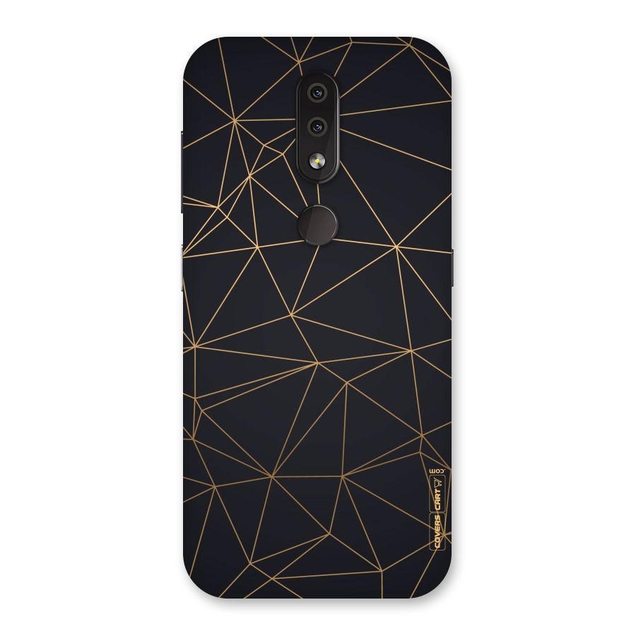 Black Golden Lines Back Case for Nokia 4.2