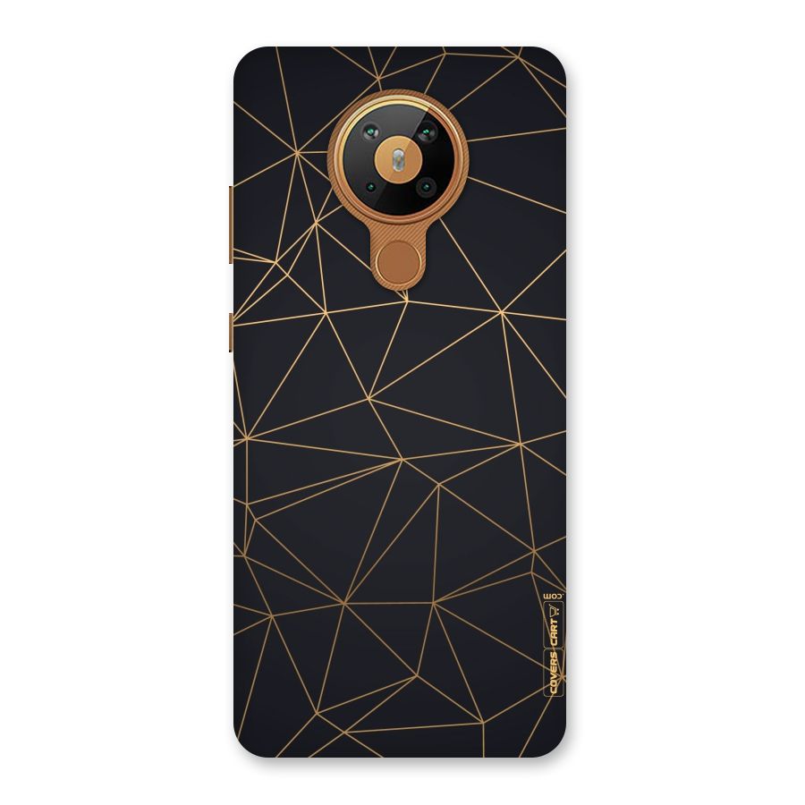 Black Golden Lines Back Case for Nokia 5.3