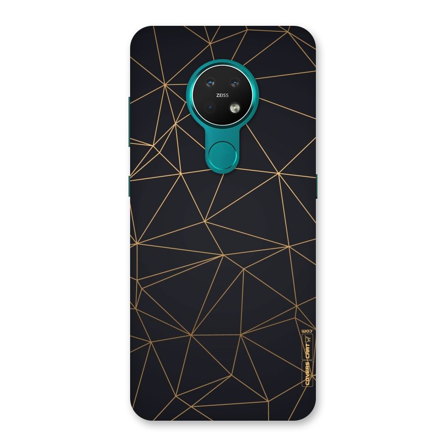 Black Golden Lines Back Case for Nokia 7.2