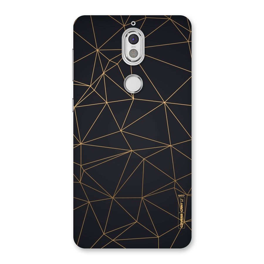 Black Golden Lines Back Case for Nokia 7