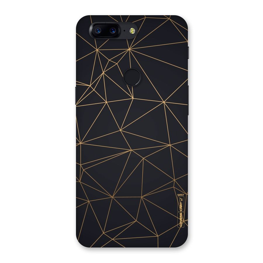 Black Golden Lines Back Case for OnePlus 5T