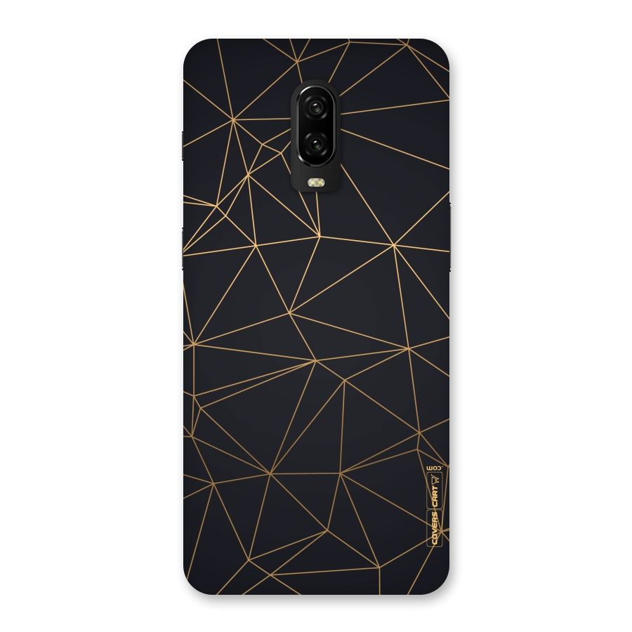 Black Golden Lines Back Case for OnePlus 6T