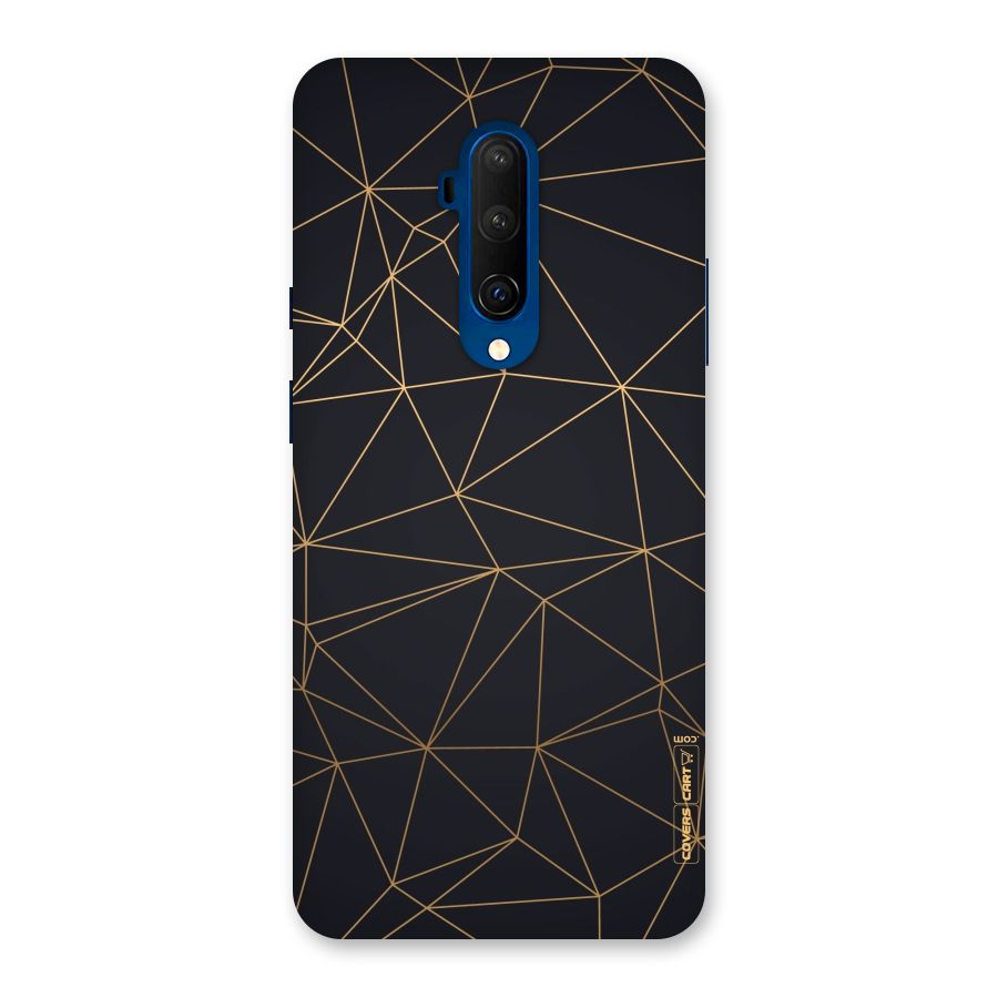 Black Golden Lines Back Case for OnePlus 7T Pro