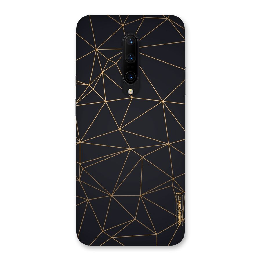 Black Golden Lines Back Case for OnePlus 7 Pro