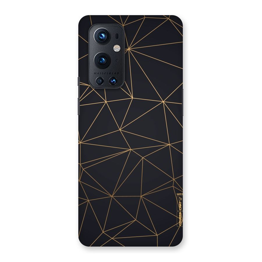 Black Golden Lines Back Case for OnePlus 9 Pro
