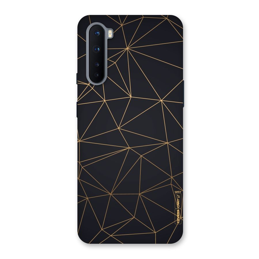 Black Golden Lines Back Case for OnePlus Nord