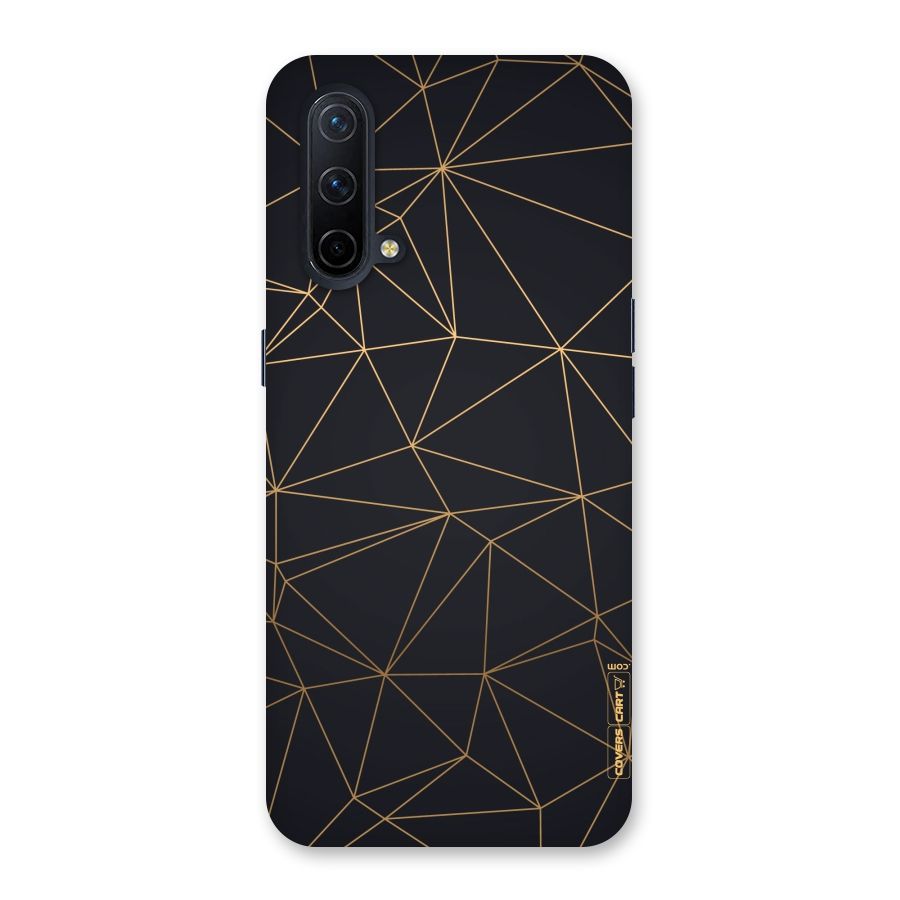 Black Golden Lines Back Case for OnePlus Nord CE 5G