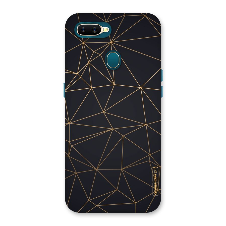 Black Golden Lines Back Case for Oppo A11k