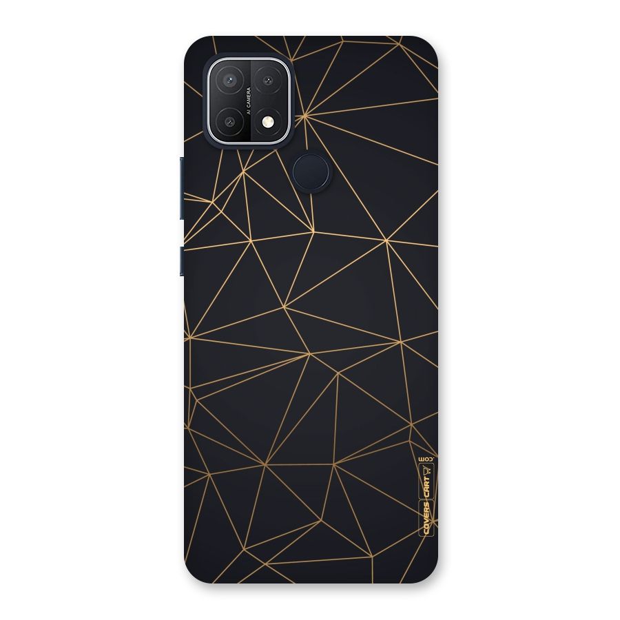 Black Golden Lines Back Case for Oppo A15