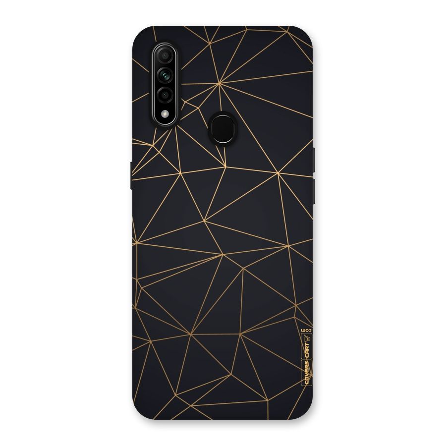 Black Golden Lines Back Case for Oppo A31