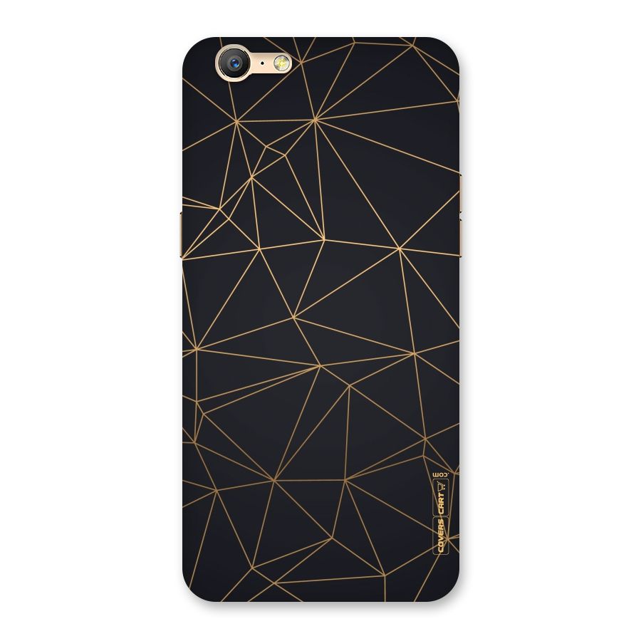 Black Golden Lines Back Case for Oppo A39