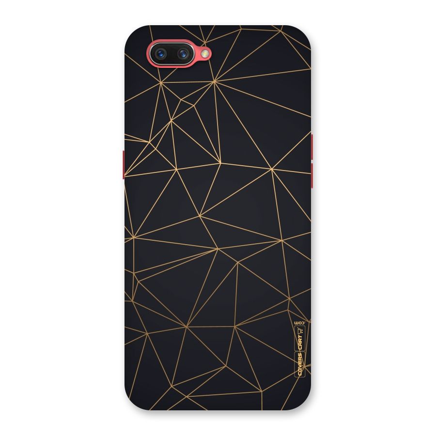 Black Golden Lines Back Case for Oppo A3s