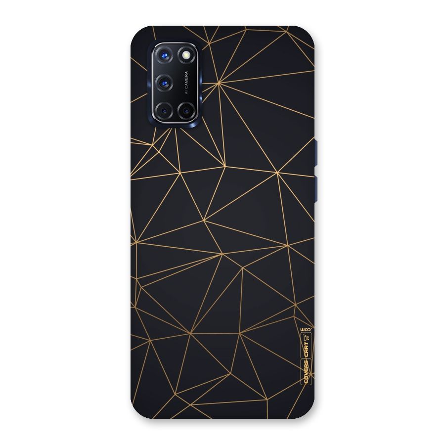 Black Golden Lines Back Case for Oppo A52
