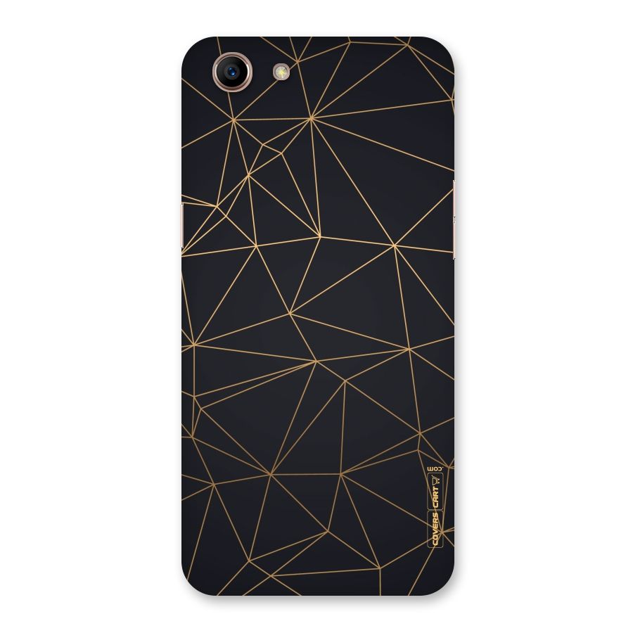 Black Golden Lines Back Case for Oppo A83 (2018)