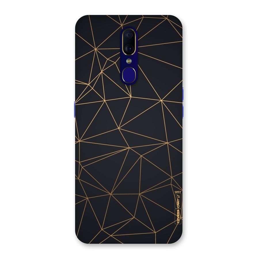 Black Golden Lines Back Case for Oppo F11