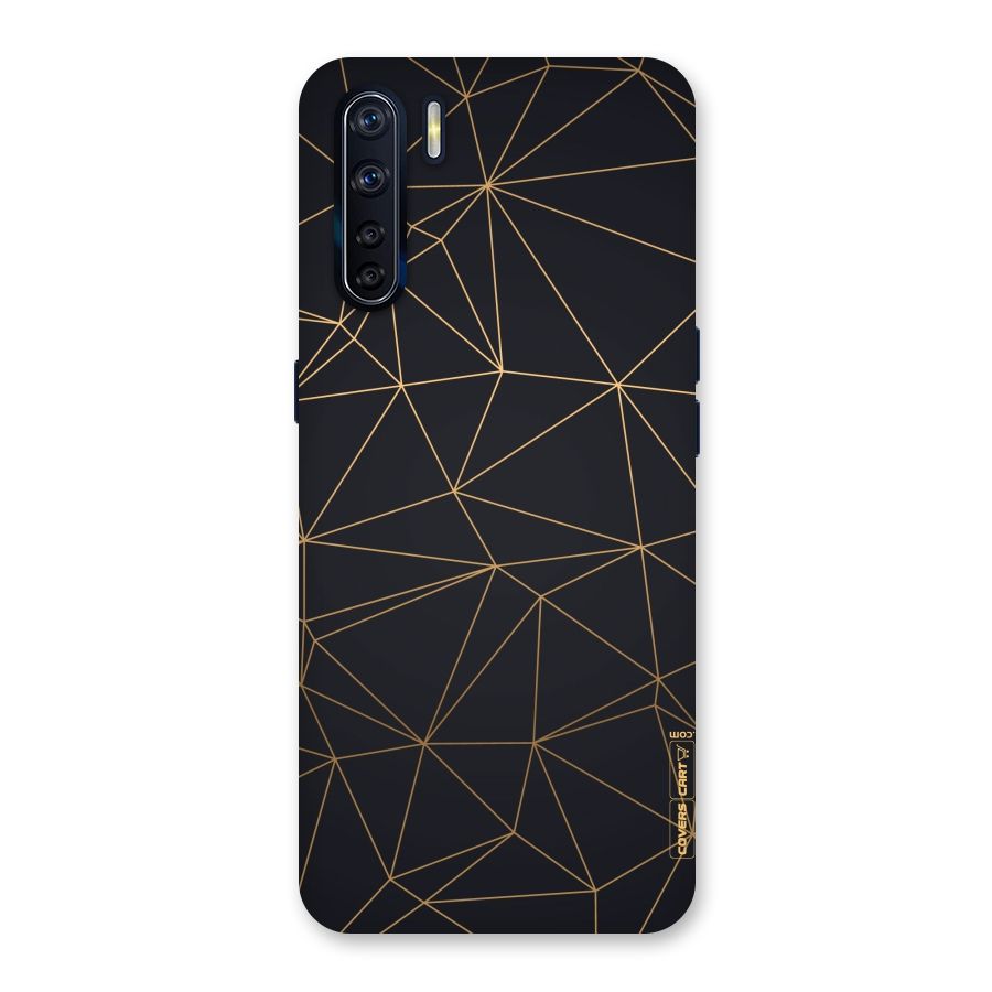 Black Golden Lines Back Case for Oppo F15