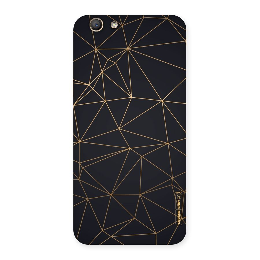 Black Golden Lines Back Case for Oppo F1s