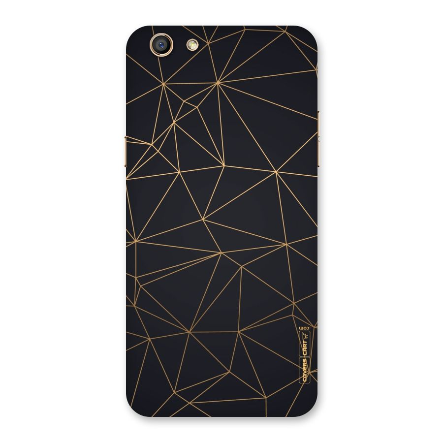 Black Golden Lines Back Case for Oppo F3