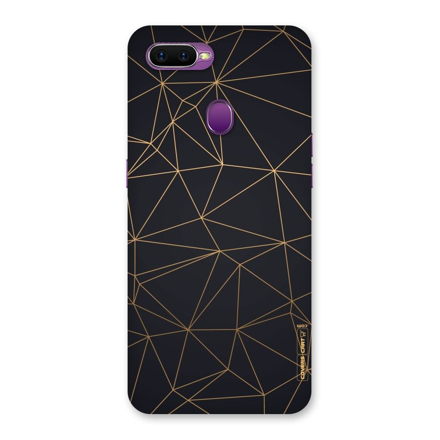 Black Golden Lines Back Case for Oppo F9