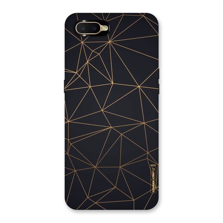 Black Golden Lines Back Case for Oppo K1