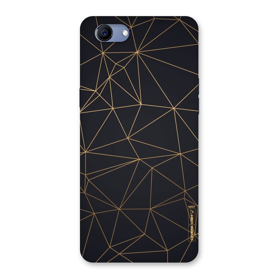 Black Golden Lines Back Case for Oppo Realme 1