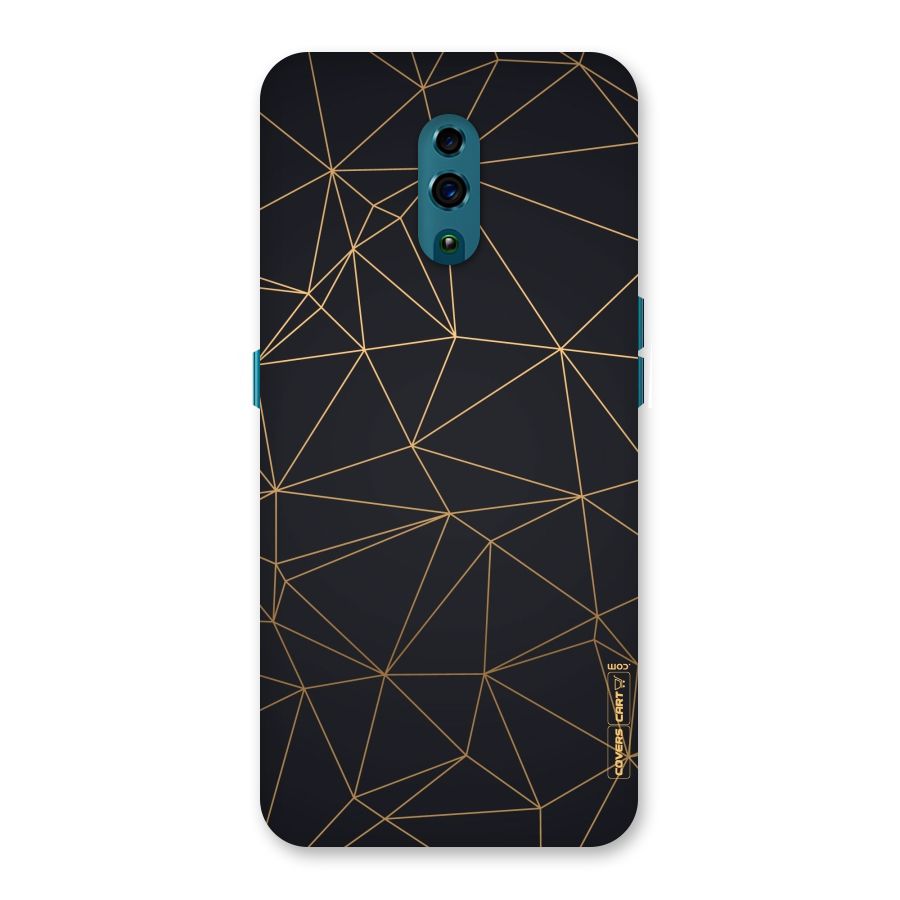Black Golden Lines Back Case for Oppo Reno