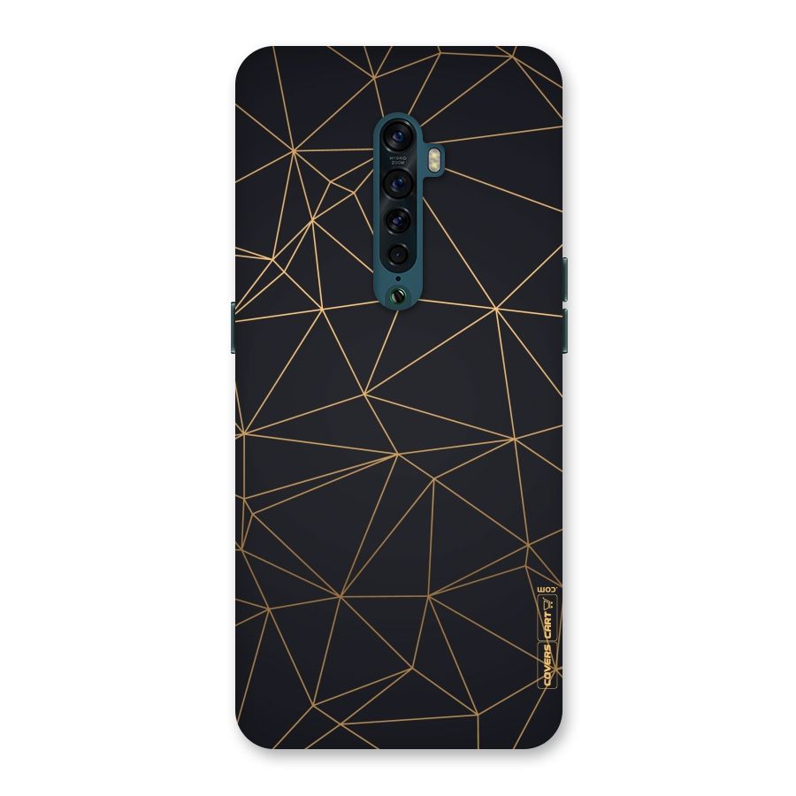Black Golden Lines Back Case for Oppo Reno2