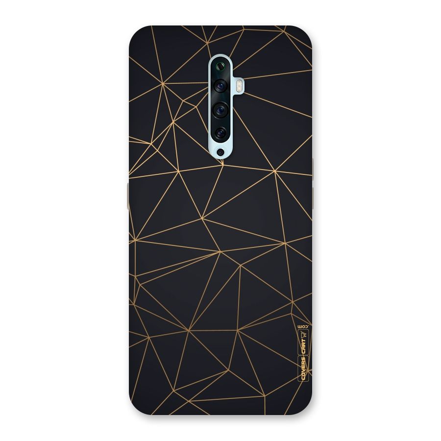 Black Golden Lines Back Case for Oppo Reno2 Z