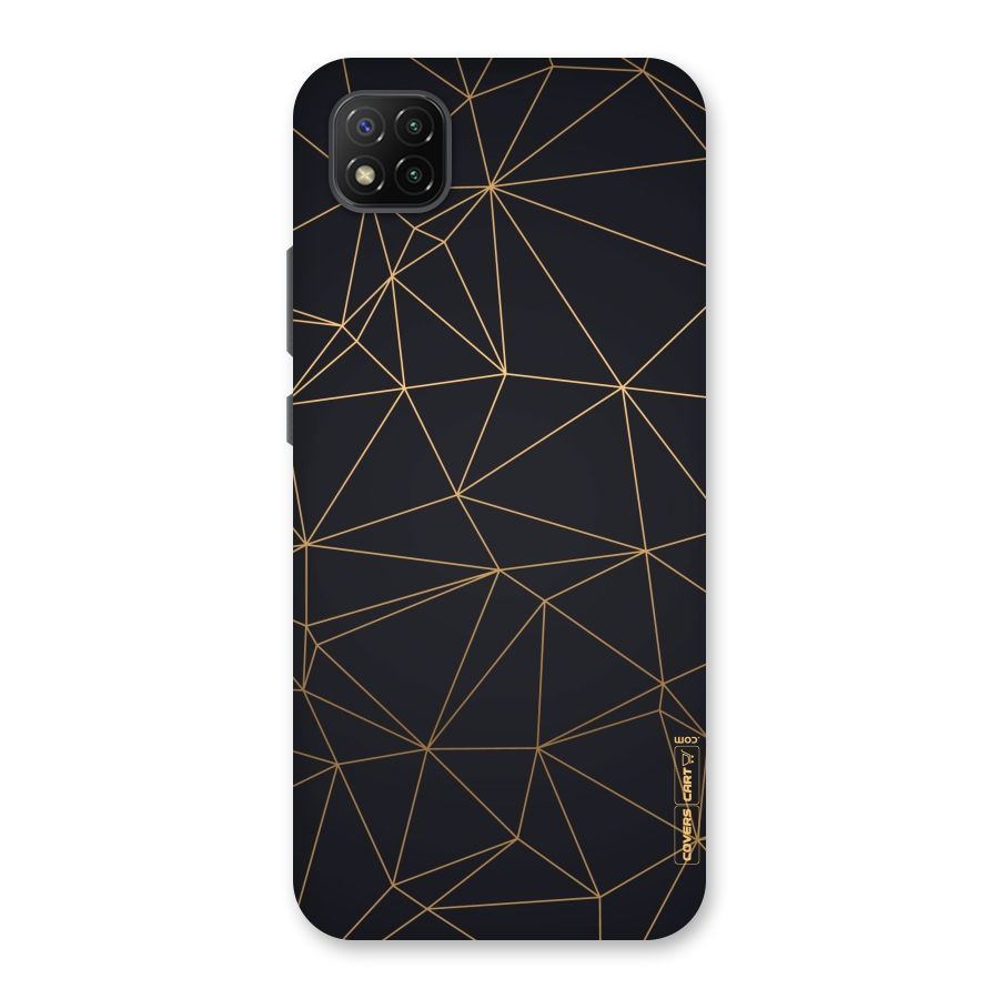 Black Golden Lines Back Case for Poco C3