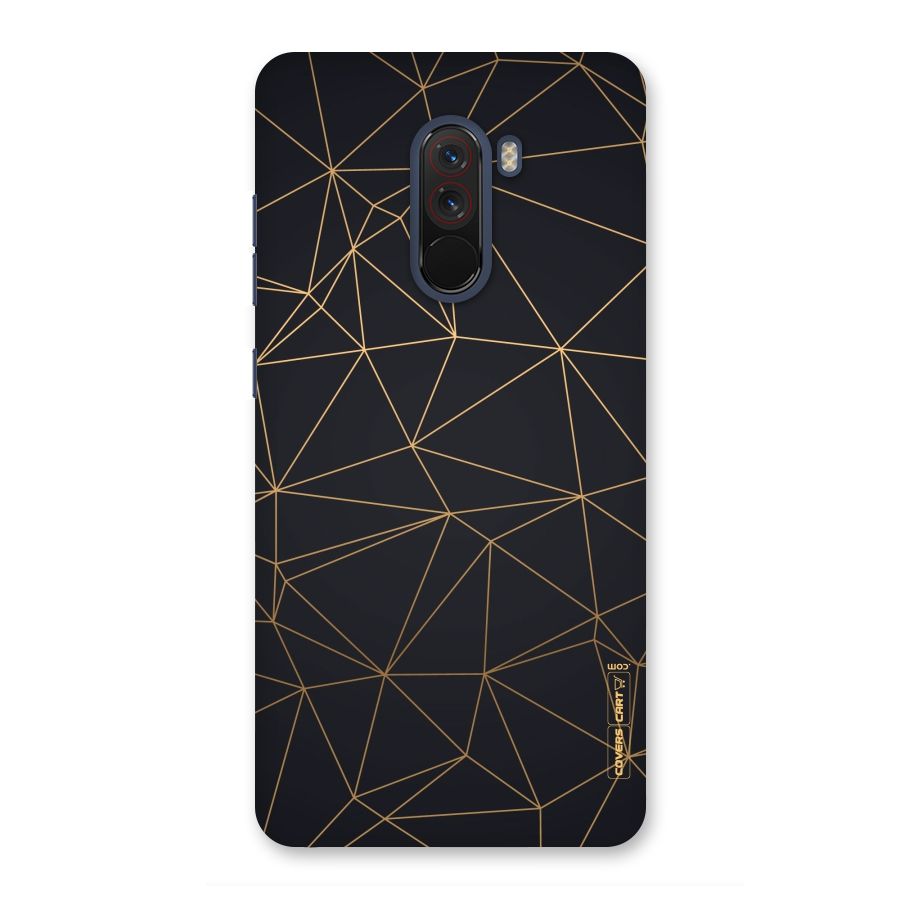Black Golden Lines Back Case for Poco F1