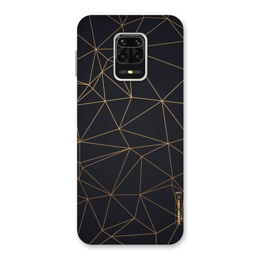 Black Golden Lines Back Case for Poco M2 Pro