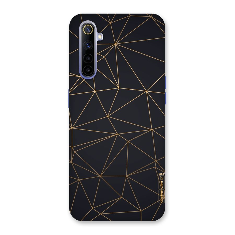 Black Golden Lines Back Case for Realme 6