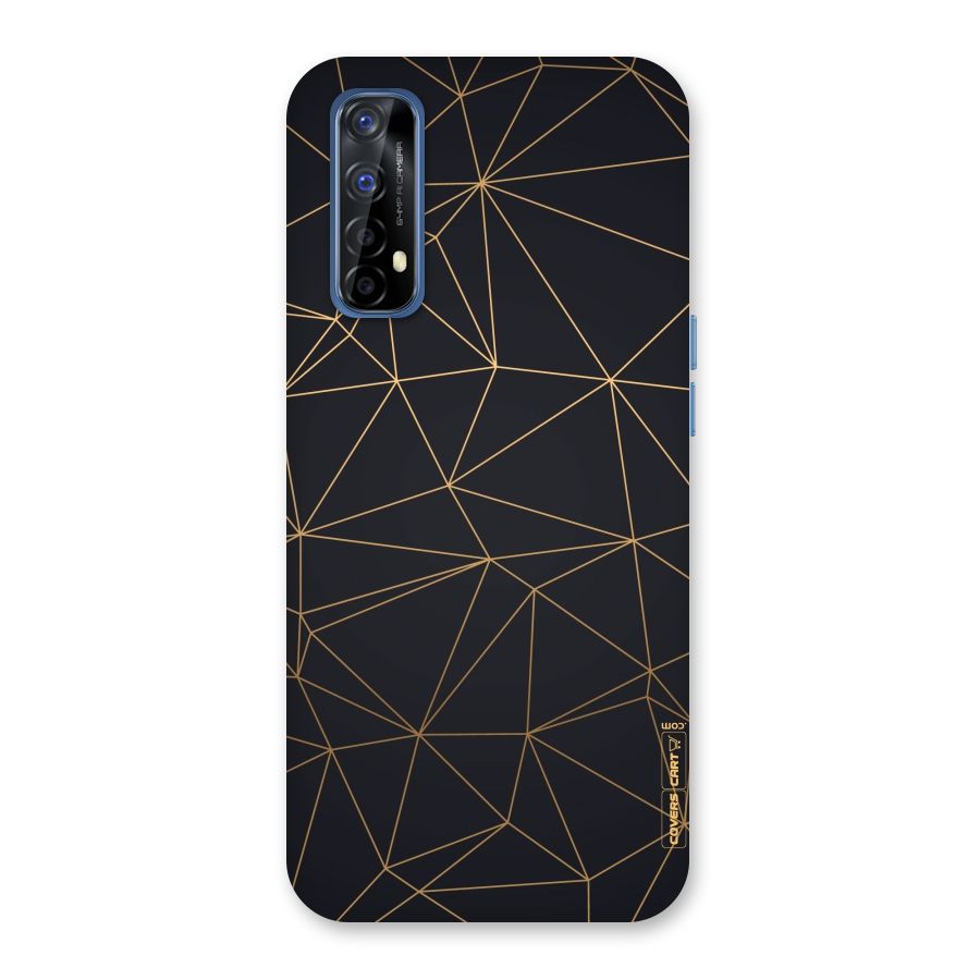Black Golden Lines Back Case for Realme 7