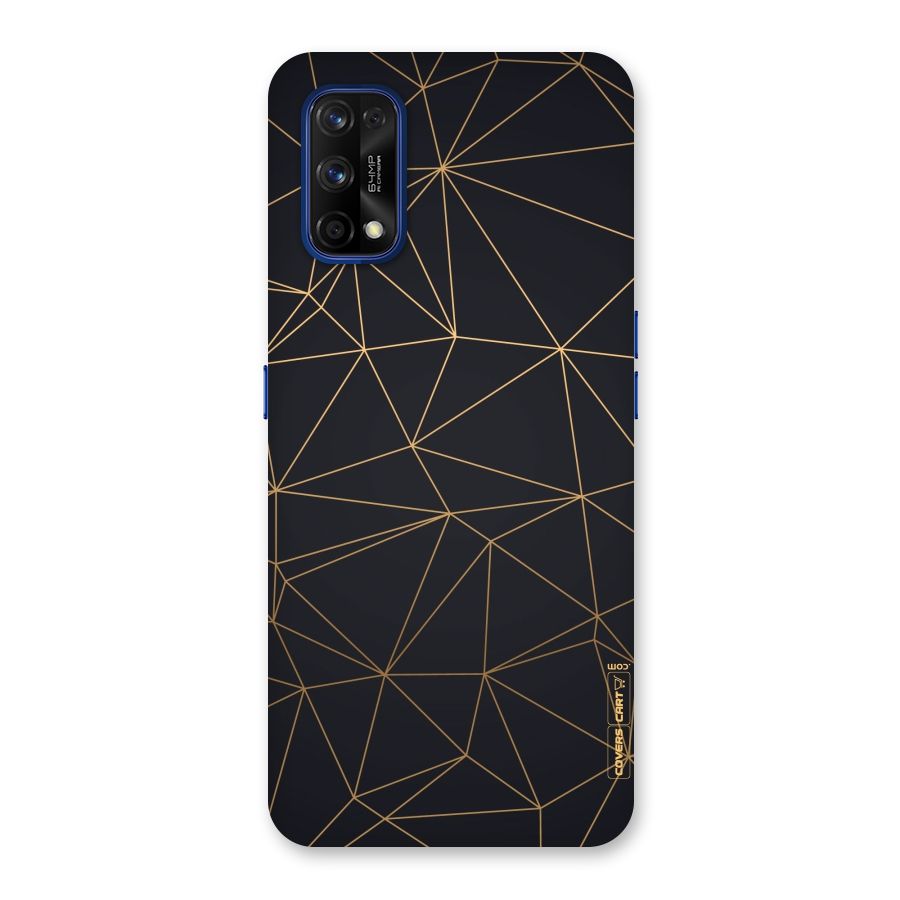 Black Golden Lines Back Case for Realme 7 Pro